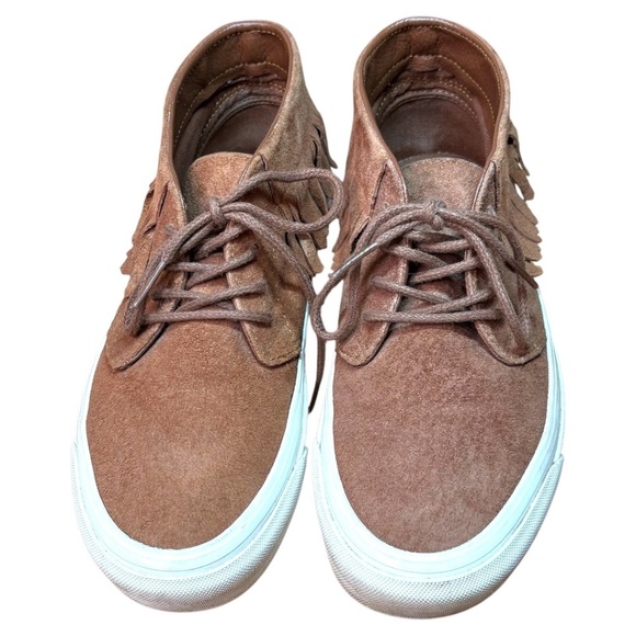 VANS Ultra Cush Moccasin Brown Suede Leather Fringed Chukka Sneaker Shoes Unisex - Picture 3 of 9